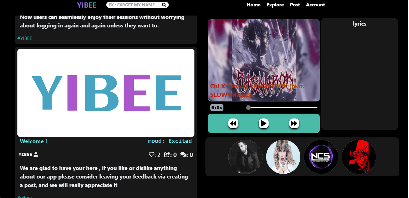 Yibee screenshot